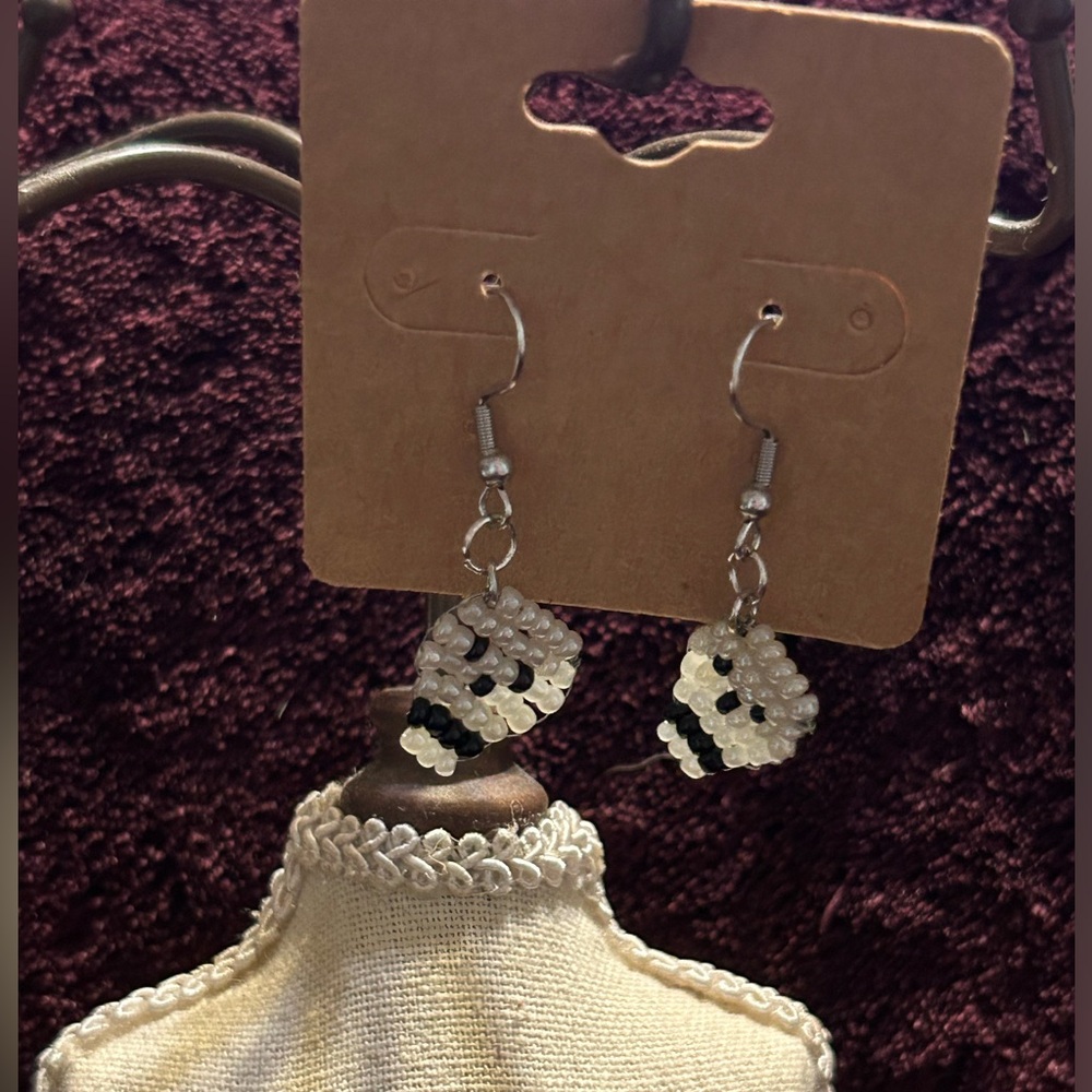 Handmade skull earrings